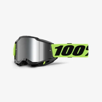 Gogle Accuri 2 Neon Yellow żółty fluo/czarny szybka srebrne lustro - 100 Procent Gogle Accuri 2 Neon Yellow żółty fluo/czarny szybka srebrne lustro - 100 Procent