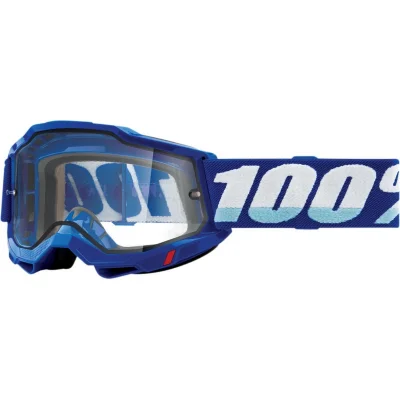 Gogle Accuri 2 Enduro Moto Blue niebieski/biały szybka podwójna przeźroczysta - 100 Procent Gogle Accuri 2 Enduro Moto Blue niebieski/biały szybka podwójna przeźroczysta - 100 Procent