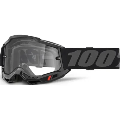 Gogle Accuri 2 Enduro Moto Black czarny/szary szybka przeźroczysta - 100 Procent Gogle Accuri 2 Enduro Moto Black czarny/szary szybka przeźroczysta - 100 Procent