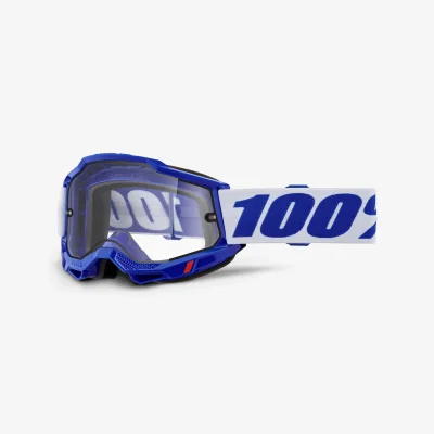 Gogle Accuri 2 Enduro Moto Blue niebieski/biały szybka przeźroczysta podwójna - 100 Procent Gogle Accuri 2 Enduro Moto Blue niebieski/biały szybka przeźroczysta podwójna - 100 Procent
