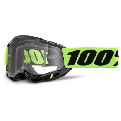 Gogle Accuri 2 Enduro Moto Yellow czarny/żółty fluo szybka przeźroczysta podwójna - 100 Procent Gogle Accuri 2 Enduro Moto Yellow czarny/żółty fluo szybka przeźroczysta podwójna - 100 Procent
