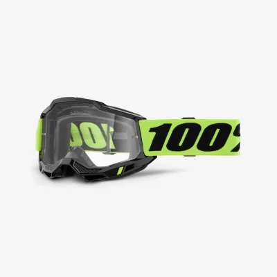 Gogle Accuri 2 OTG Neon Yellow czarny/żółty fluo szybka przeźroczysta - 100 Procent Gogle Accuri 2 OTG Neon Yellow czarny/żółty fluo szybka przeźroczysta - 100 Procent