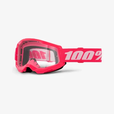 Gogle Strata 2 Pink różowy/biały szybka przeźroczysta - 100 Procent