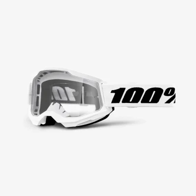Gogle Strata 2 White biały/czarny szybka przeźroczysta - 100 Procent