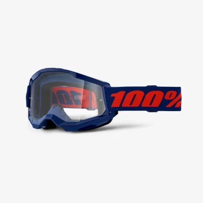 Gogle Strata 2 Navy granatowy/czerwony szybka przeźroczysta - 100 Procent