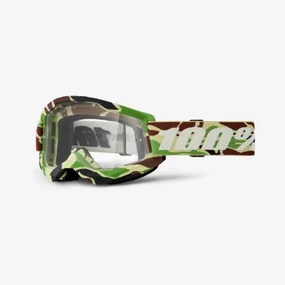 Gogle Strata 2 War Camo zielony/brązowy camo szybka przeźroczysta - 100 Procent