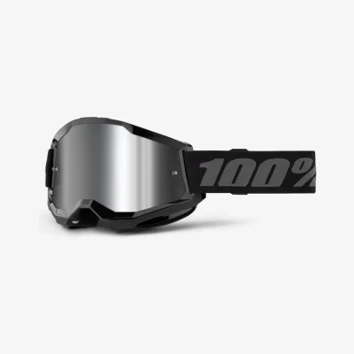 Gogle Strata 2 Black czarny/szary szybka srebrne lustro - 100 Procent