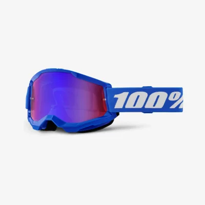 Gogle Strata 2 Blue niebieski/biały szybka czerwone/niebieskie lustro - 100 Procent