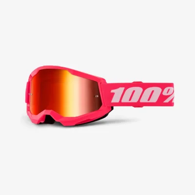 Gogle Strata 2 Pink różowy/biały szybka czerwone lustro - 100 Procent