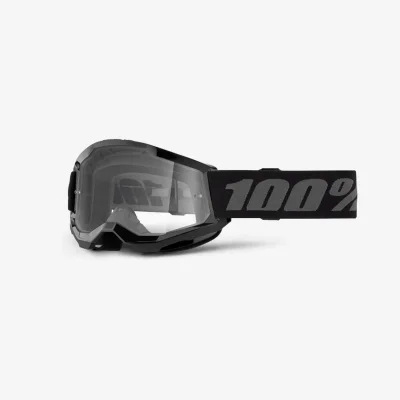 Gogle Strata 2 Youth Junior Black czarny/szary szybka przeźroczysta - 100 Procent