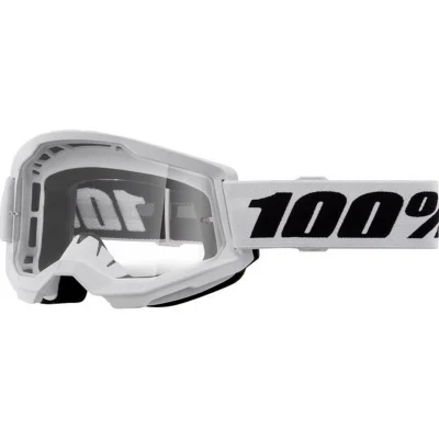 Gogle Strata 2 Youth Junior White biały/czarny szybka przeźroczysta - 100 Procent