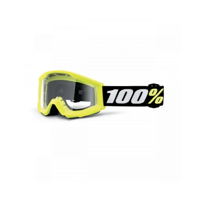 Gogle Strata Mini Yellow dziecięce żółty szybka przeźroczysta - 100 Procent
