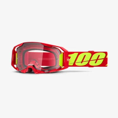 Gogle Armatic Red czerwony/żółty fluo szybka przeźroczysta - 100 Procent Gogle Armatic Red czerwony/żółty fluo szybka przeźroczysta - 100 Procent