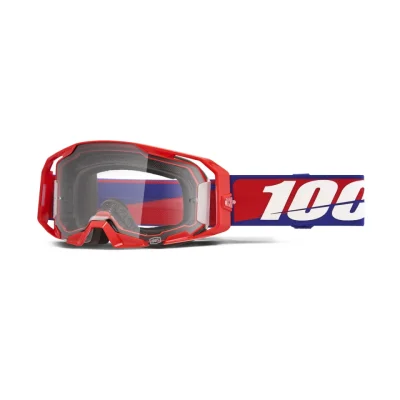 Gogle Armatic Best czerwony/niebieski/biały szybka przeźroczysta - 100 Procent Gogle Armatic Best czerwony/niebieski/biały szybka przeźroczysta - 100 Procent