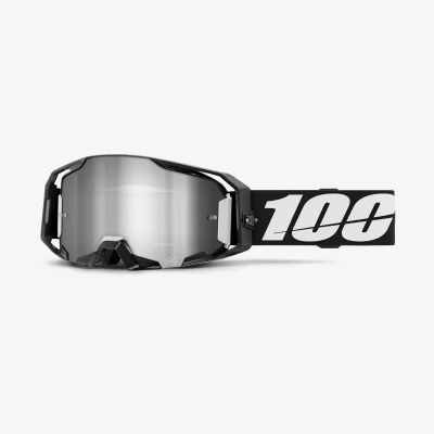Gogle Armatic Black czarny/biały szybka srebrne lustro - 100 Procent Gogle Armatic Black czarny/biały szybka srebrne lustro - 100 Procent