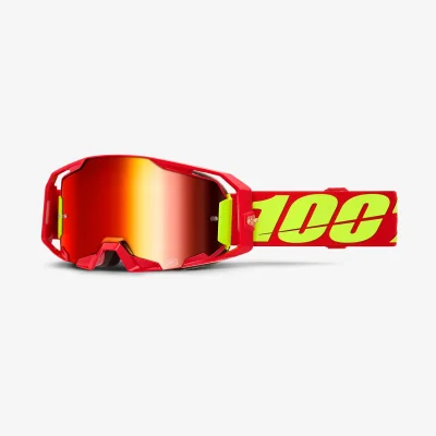 Gogle Armatic Red czerwony/żółty fluo szybka czerwone lustro - 100 Procent Gogle Armatic Red czerwony/żółty fluo szybka czerwone lustro - 100 Procent