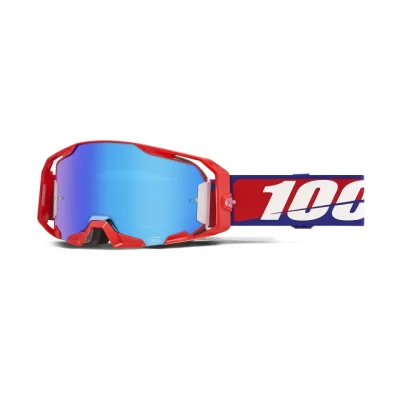 Gogle Armatic Best czerwony/niebieski/biały szybka niebieskie lustro - 100 Procent Gogle Armatic Best czerwony/niebieski/biały szybka niebieskie lustro - 100 Procent