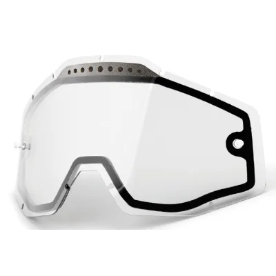 Szybka do gogli Racecraft 1/Accuri 1/Strata 1 enduro podwójna przeźroczysta anti fog - 100 Procent Szybka do gogli Racecraft 1/Accuri 1/Strata 1 enduro podwójna przeźroczysta anti fog - 100 Procent