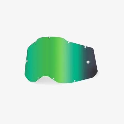 Szybka do gogli Racecraft 2/Accuri 2/Strata 2 zielone lustro - 100 Procent