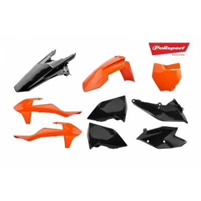 Zestaw plastików Body Kit Polisport pomarańczowo czarny (90834) Zestaw plastików Body Kit Polisport pomarańczowo czarny (90834)