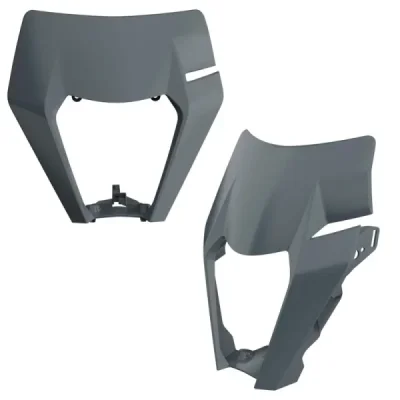 Osłona lampy przód KTM EXC / EXC-F / XC-W / XCF-W 17-19 szary nardo wzór OEM - POLISPORT