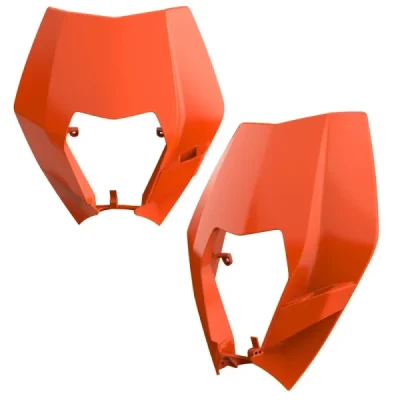 Osłona lampy przód KTM EXC / EXC-F / XC-W / XCF-W 08-13 pomarańczowy wzór OEM - POLISPORT