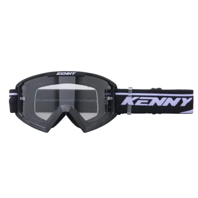 Gogle Track Black czarny/biały szybka przeźroczysta - Kenny Racing