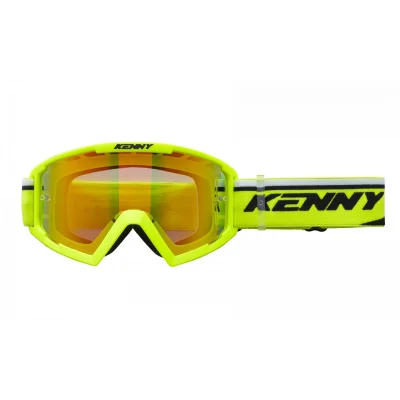 Gogle Track+ żółty fluo/czarny szybka czerwone lustro - Kenny Racing