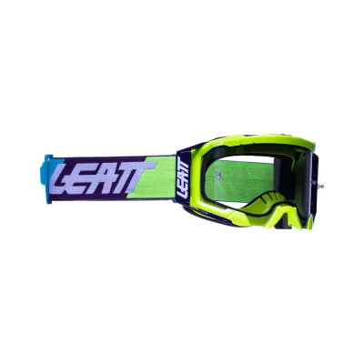 Gogle Velocity 5.5 Neon Yellow Light Grey żółty fluo/czarny/niebieski szybka dymione lustro szara - Leatt