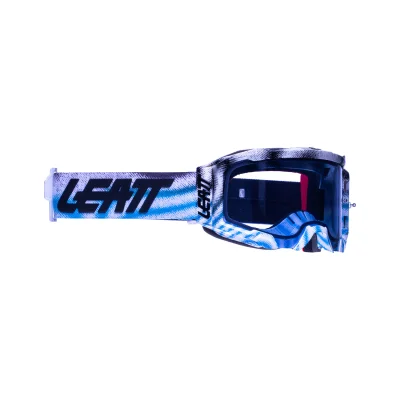 Gogle Velocity 5.5 Zebra Blue biały/niebieski/czarny szybka niebieska lustrzana - Leatt