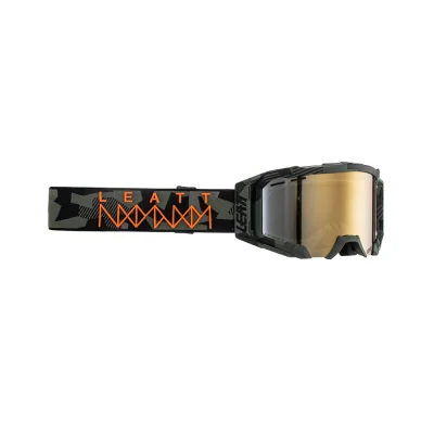 Gogle rowerowe Velocity 5.0 MTB Iriz Camo czarny/zielony szybka brązowa lustrzana - Leatt