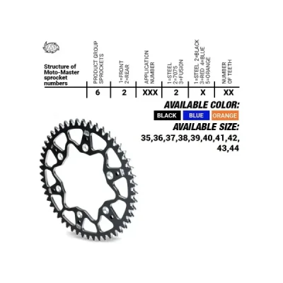 Moto-Master zębatka tylna aluminiowa T7075 czarna 41T 464441 KTM/Husqvarna/GasGas 50 (415) Moto-Master zębatka tylna aluminiowa T7075 czarna 41T 464441 KTM/Husqvarna/GasGas 50 (415)
