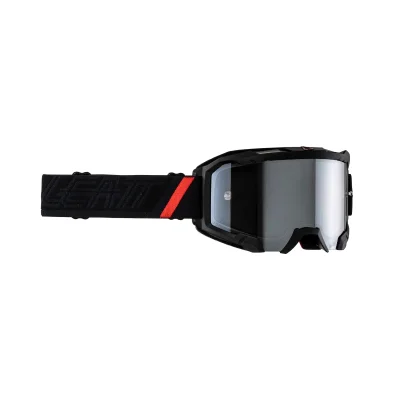 Gogle Velocity 4.5 Iriz Black Silver czarny/czerwony szybka srebrna lustro - Leatt