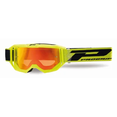 Gogle Vision FL żółty fluo mat szybka czerwona lustrzana - Progrip Gogle Vision FL żółty fluo mat szybka czerwona lustrzana - Progrip