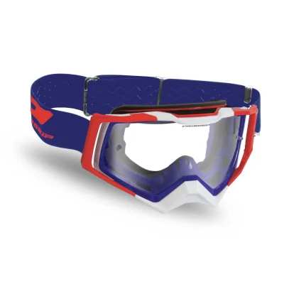 Gogle Rapid TR niebieski/czerwony/biały szybka antiscratch - Progrip
