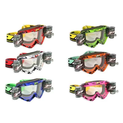 Gogle Riot Roll Off czerwony z systemem roll off - Progrip Gogle Riot Roll Off czerwony z systemem roll off - Progrip