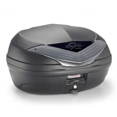 Kufer centralny K466NT2 Urban 46L Monolock z płytą białe odblaski - Kappa Kufer centralny K466NT2 Urban 46L Monolock z płytą białe odblaski - Kappa
