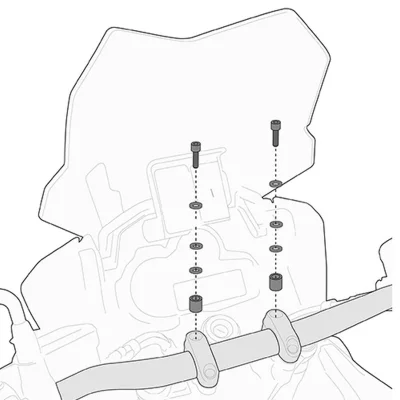 Zestaw montażowy Smart Bar Honda/Yamaha/Ducati/BMW/Triumph - Kappa Zestaw montażowy Smart Bar Honda/Yamaha/Ducati/BMW/Triumph - Kappa