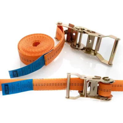Pas transportowy 35mm/3mb z napinaczem 1-częściowy pomarańczowy homologacja - Biketec Pas transportowy 35mm/3mb z napinaczem 1-częściowy pomarańczowy homologacja - Biketec