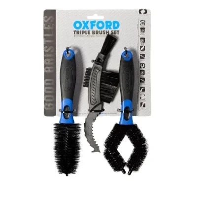 Zestaw szczotek do czyszczenia motocykla Bicycle Triple Brush Set - Oxford Zestaw szczotek do czyszczenia motocykla Bicycle Triple Brush Set - Oxford