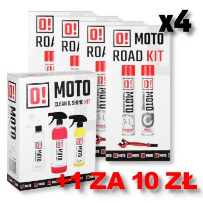 Zestaw 4+1 road chain care and protection 2+1 z szczotką + care protection and shine moto - O-MOTO Zestaw 4+1 road chain care and protection 2+1 z szczotką + care protection and shine moto - O-MOTO
