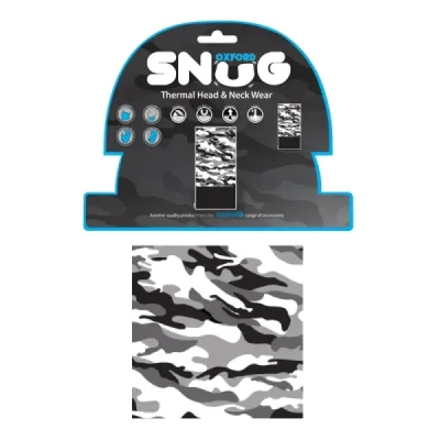Oxford Kołnierz Ocieplający Snug Camo Biały/Czarny/Szary Uniwersalny