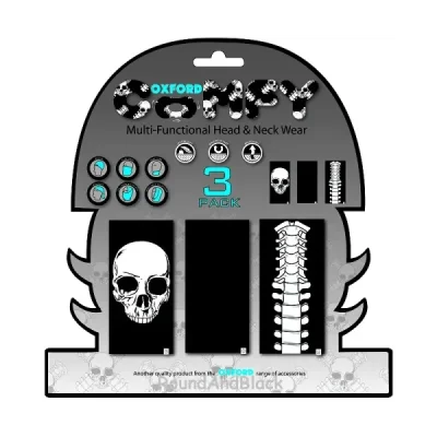 Oxford Kołnierz Wielofunkcyjny Wiatroodporny Comfy 3 Sztuki W Opakowaniu Skeleton