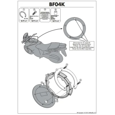 Mocowanie Tanklock Kawasaki ER-6N/ER-6F/Versys 1000 - Kappa