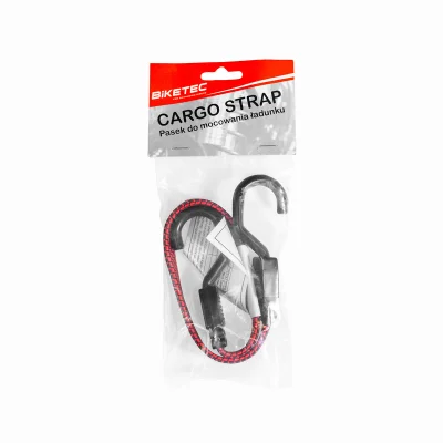 Pasek elastyczny do mocowania ładunku latexowy 17mm x 50cm czerwony - Biketec Pasek elastyczny do mocowania ładunku latexowy 17mm x 50cm czerwony - Biketec