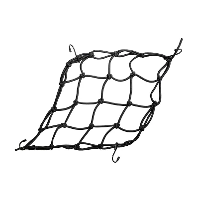 Siatka bagażowa 4mm x 40cm x 30cm 4 haki czarna - Biketec Siatka bagażowa 4mm x 40cm x 30cm 4 haki czarna - Biketec