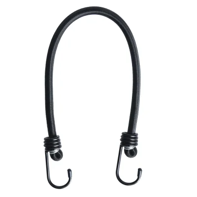 Taśma zabezpieczająca bagaż Bungee 10mm x 450mm czarna - Oxford Taśma zabezpieczająca bagaż Bungee 10mm x 450mm czarna - Oxford