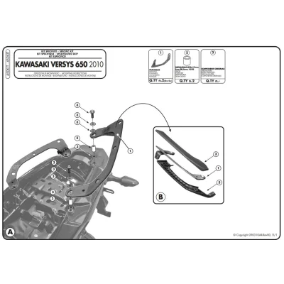 Adapter do stelaża bocznego KLR450/KLXR450 bez stelaża centralnego - Kappa Adapter do stelaża bocznego KLR450/KLXR450 bez stelaża centralnego - Kappa