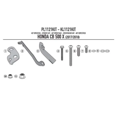 Adapter do stelaża bocznego KL1121/KLX1121 Honda CB 500X '17-'18 - Kappa Adapter do stelaża bocznego KL1121/KLX1121 Honda CB 500X '17-'18 - Kappa