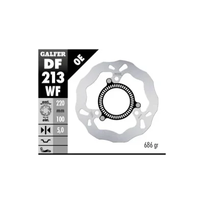 Tarcza hamulcowa Galfer tył Kawasaki Ninja 300 R SP ABS 13- Ninja 400 ABS 18- Z 400 20- (DF213WF)